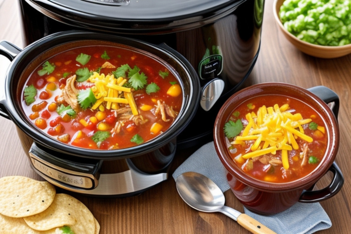 slow cooker chicken taco soup