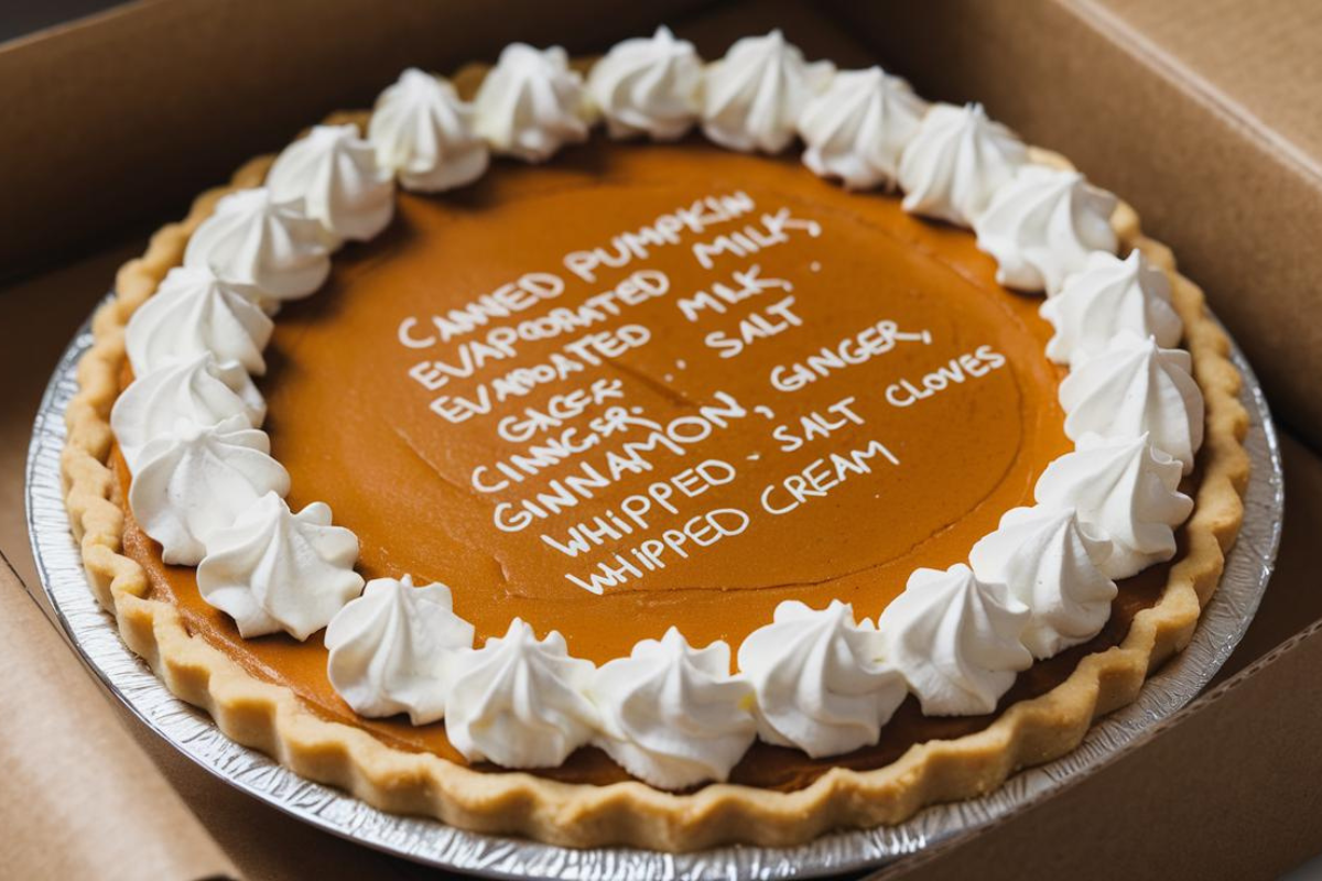 What are the ingredients in Costco pumpkin pie?