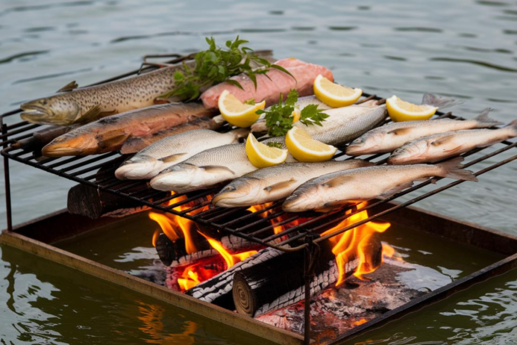 What does a fish boil consist of?