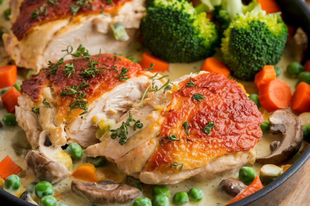 What is chicken casserole made of?