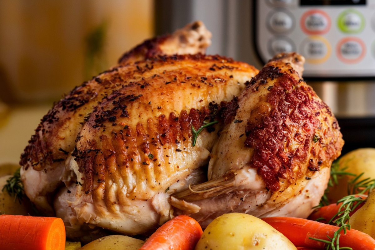 What makes the chicken chewy in the Instant Pot?