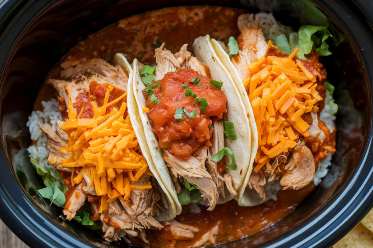 shredded chicken tacos crock pot