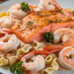 salmon and shrimp alfredo