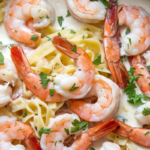 What is shrimp alfredo sauce made of?